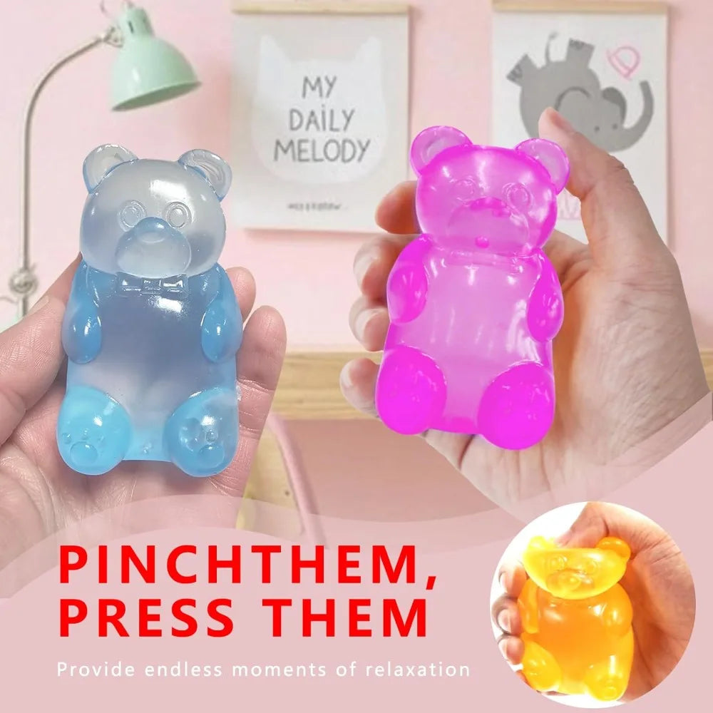 Squishy Mini Cute Bear Maltose Squeeze Toy - Stress Relief Fidget Sensory Toys, Soft Slow-Rebound Squishies for Kids and Adults